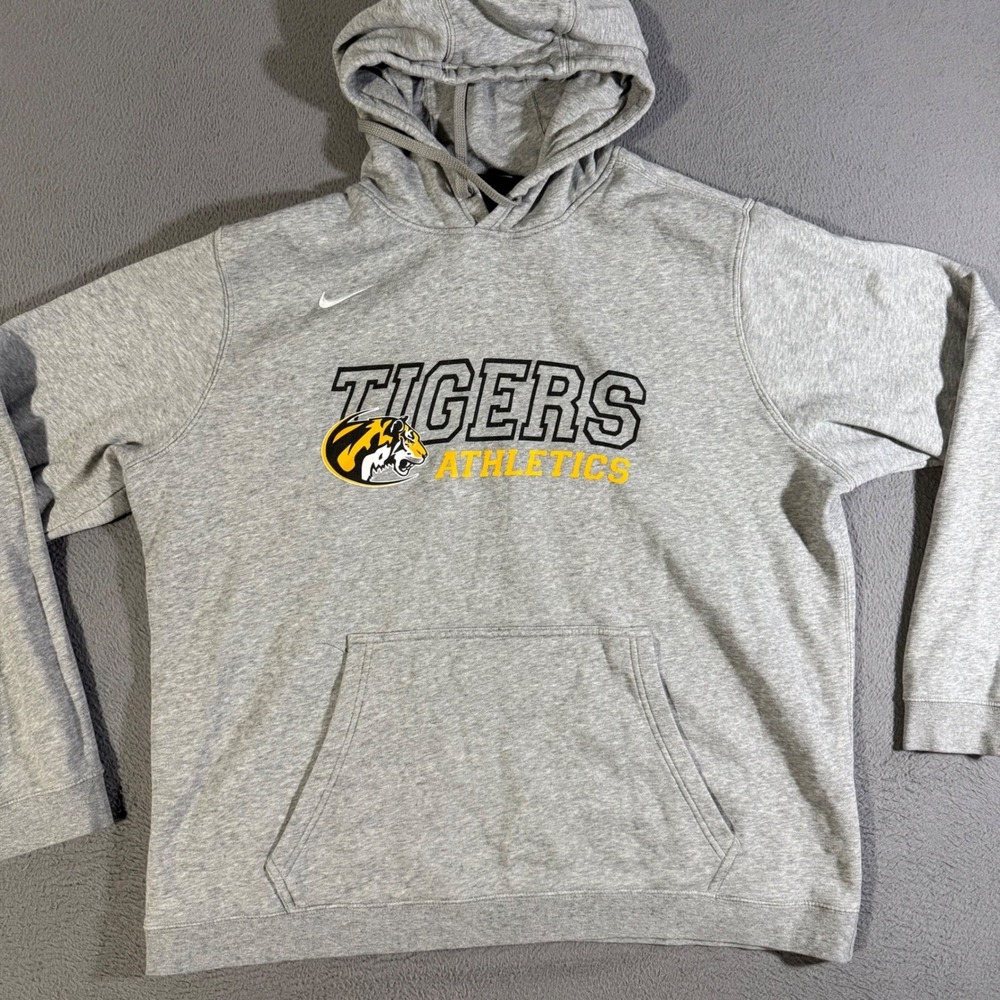 Nike Missouri‎ Tigers Athletics Gray Hoodie Pullover Sweatshirt Size XXL